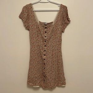 Floral button up dress